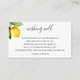 Citrus Orchard Bröllop Wishing-brunn Tilläggskort