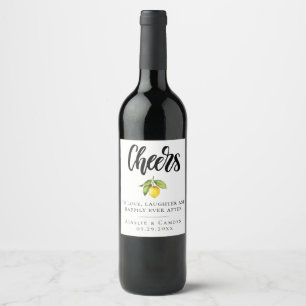 Citrus Orchard Personlig Vin-etikett Vinflaska Etikett