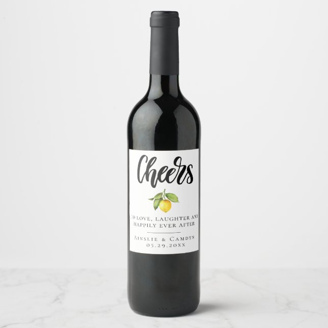 Citrus Orchard Personlig Vin-etikett Vinflaska Etikett (Framsida)
