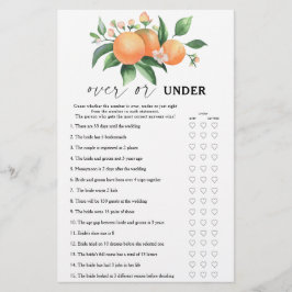 Citrus - Över eller under bröllopsdusch spel