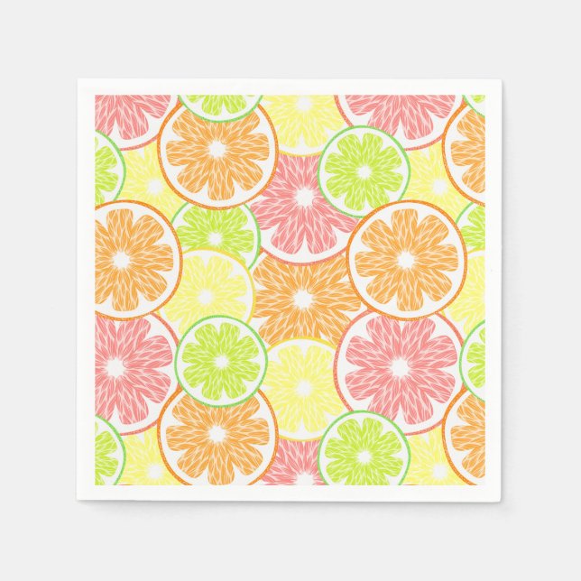 Citrus Pappersservetter, Citron Apelsin Festsaker Pappersservett (Framsidan)