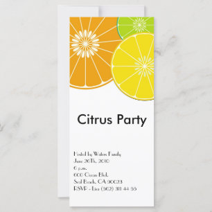 Citrus Party Rack Card-inbjudan