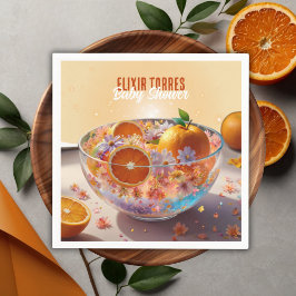 Citrus Photo Baby Shower för modern visemisk Orang Pappersservett