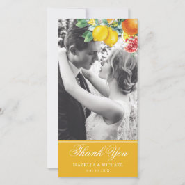 Citrus Photo Botanical Bröllop Tack Kort