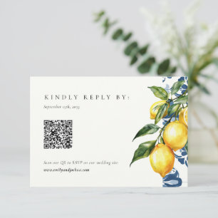 Citrus Positano Italiano Bröllop QR-kodens OSA Kort