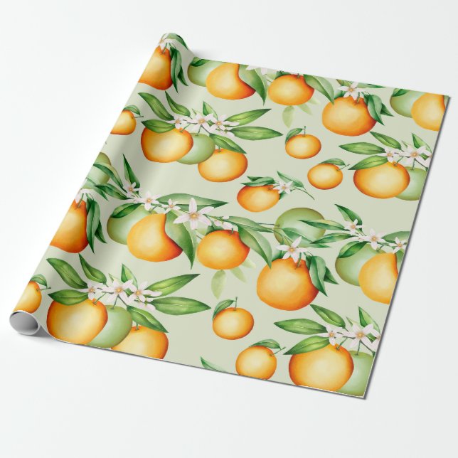 Citrus Presentpapper (Utrullad)