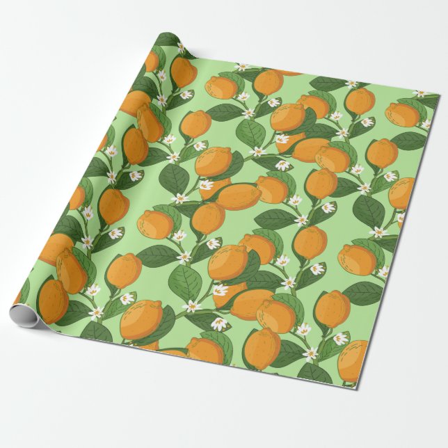 Citrus Presentpapper (Utrullad)