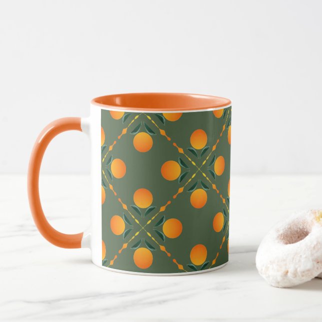 Citrus Quilt Print Graphic Art Mugg (Med munk)