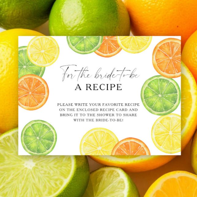 Citrus - Recept för blivande bruden Tilläggskort (Skapare uppladdad)
