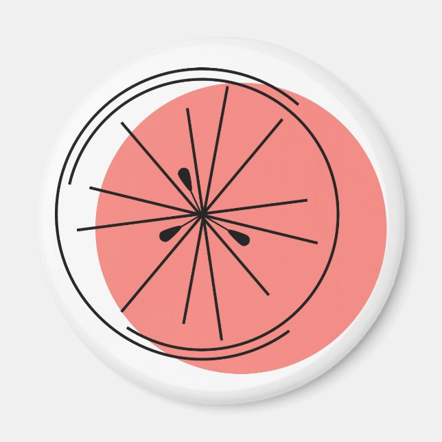 Citrus Rosa magnet round (Framsidan)