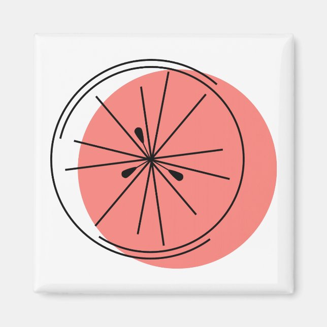 Citrus Rosa magnet square (Framsidan)
