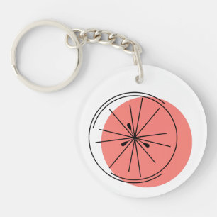 Citrus Rosa Text Circle dubbla-sided