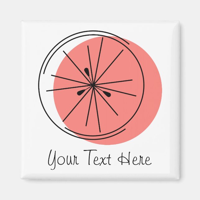 Citrus Rosa Text Magnet2 Magnet (Framsidan)