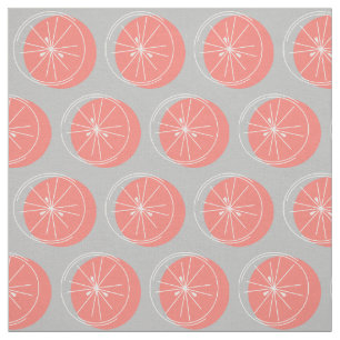 Citrus Rosa White-väv grått Tyg