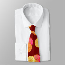 Citrus Sangria Graphic Neck Tie