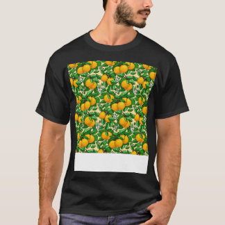 Citrus Seamless Mönster Lemon Lime Orange Mandarin T Shirt