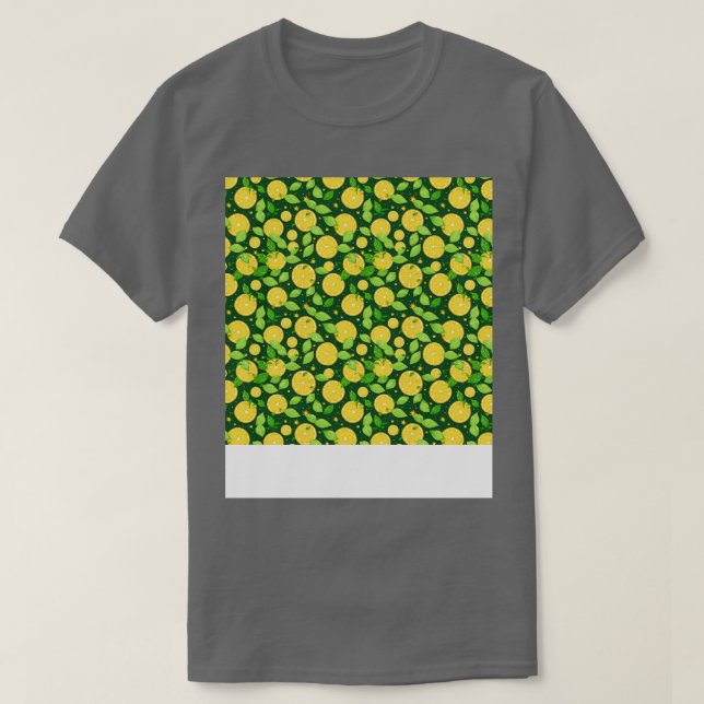 Citrus Seamless Mönster Lemon Lime Orange Mandarin T Shirt (Design framsida)