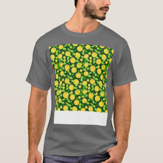 Citrus Seamless Mönster Lemon Lime Orange Mandarin T Shirt