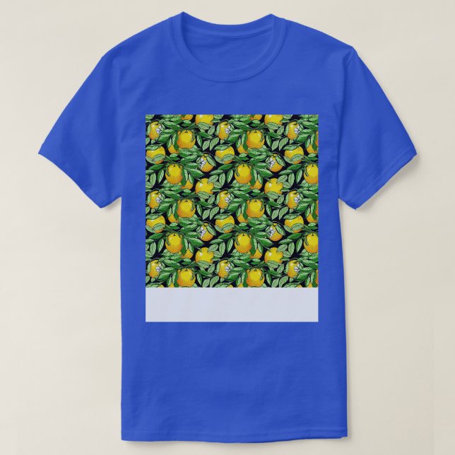 Citrus Seamless Mönster Lemon Lime Orange Mandarin T Shirt (Design framsida)