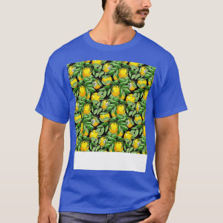 Citrus Seamless Mönster Lemon Lime Orange Mandarin T Shirt