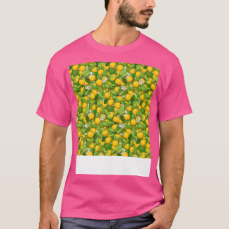 Citrus Seamless Mönster Lemon Lime Orange Mandarin T Shirt