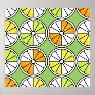 Citrus Segce Fruit, Sommarfärglös. Poster