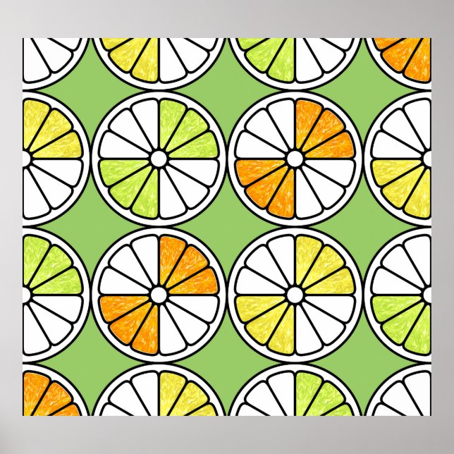 Citrus Segce Fruit, Sommarfärglös. Poster (Framsidan)