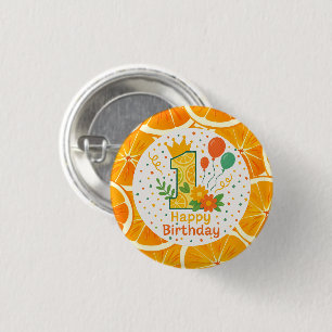 Citrus Segment 1:a födelsedag Knapp