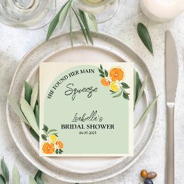 Citrus She Found Her Main Greenery Bridal Shower Pappersservett