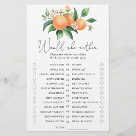 Citrus - Skulle hon hellre bröllopsdusch spel