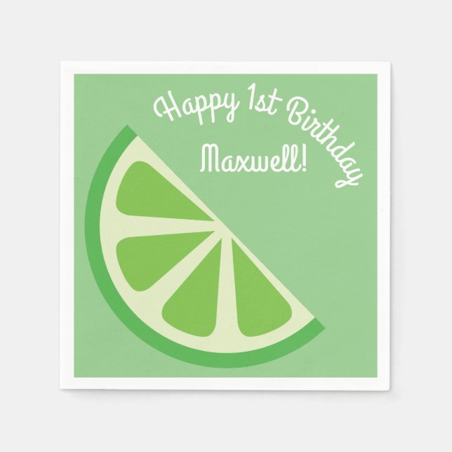 Citrus Slice Barn Birthday, sommartid Pappersservett (Framsidan)