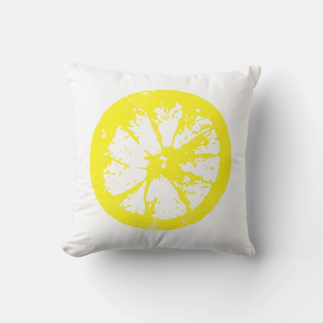 Citrus Slice Lemon Pillow Kudde (Framsida)