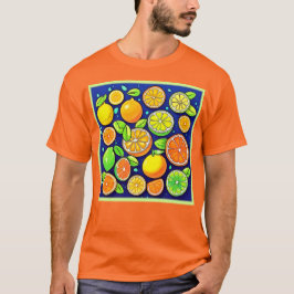 Citrus Slice Mönster, färsk T Shirt