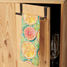 Citrus Slice Tile - Orange, kalk och graefrukt
