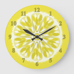 Citrus Slices Lemon Stor Klocka