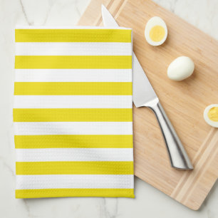 Citrus Slices Monogram, Gult Lemon Kökshandduk