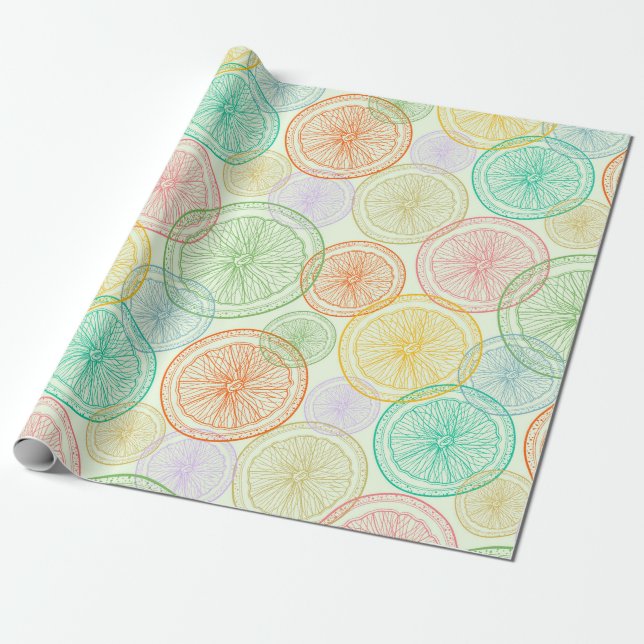 Citrus Slices Presentpapper (Utrullad)