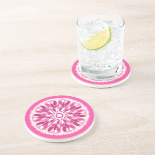 Citrus Slices Rosa Lemon Underlägg