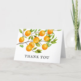 Citrus sommar bröllopsdusch tack kort