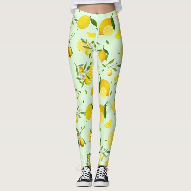 Citrus SOMMER Orange citron Slice Leggings (Framsida)