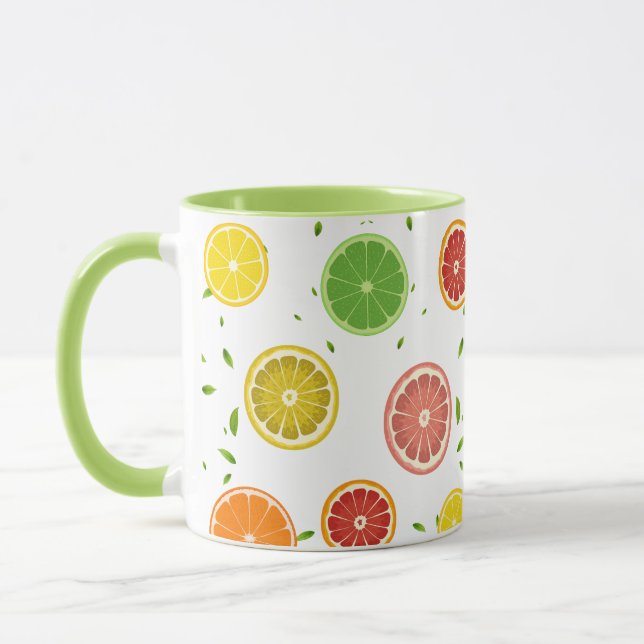 Citrus SOMMER Orange citron Slice Mugg (Vänster)