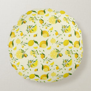 Citrus SOMMER Orange citron Slice Rund Kudde