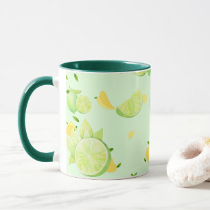 Citrus SOMMER Orange Citron Slice, Tropisk Grönt Mugg