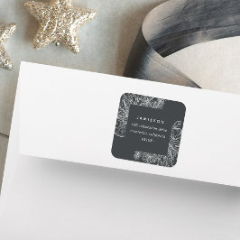 Citrus & Spice | Returadress för Helgdag Fyrkantigt Klistermärke