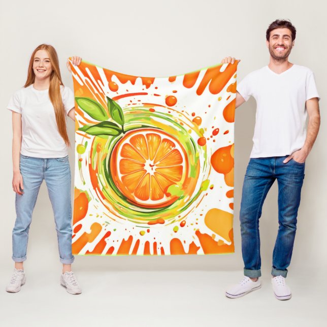 Citrus Sprid Glädje Fleecefilt (På plats)
