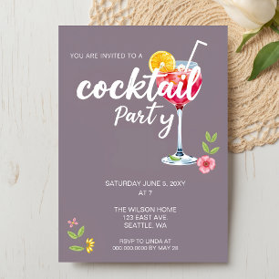 Citrus Summer Cocktail Party Inbjudningar