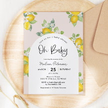 Citrus Summer Lemon Theme Baby Shower