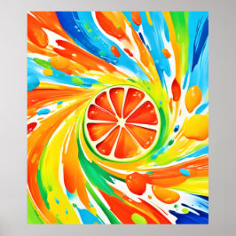 Citrus swirding Stänk Design Poster