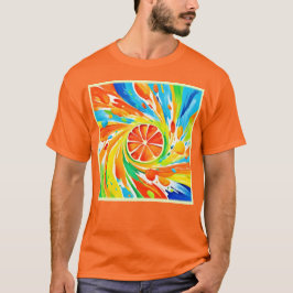 Citrus swirding Stänk Design T Shirt