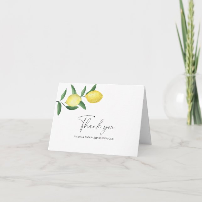 Citrus - tack för ditt kort Bröllop (Framsida)